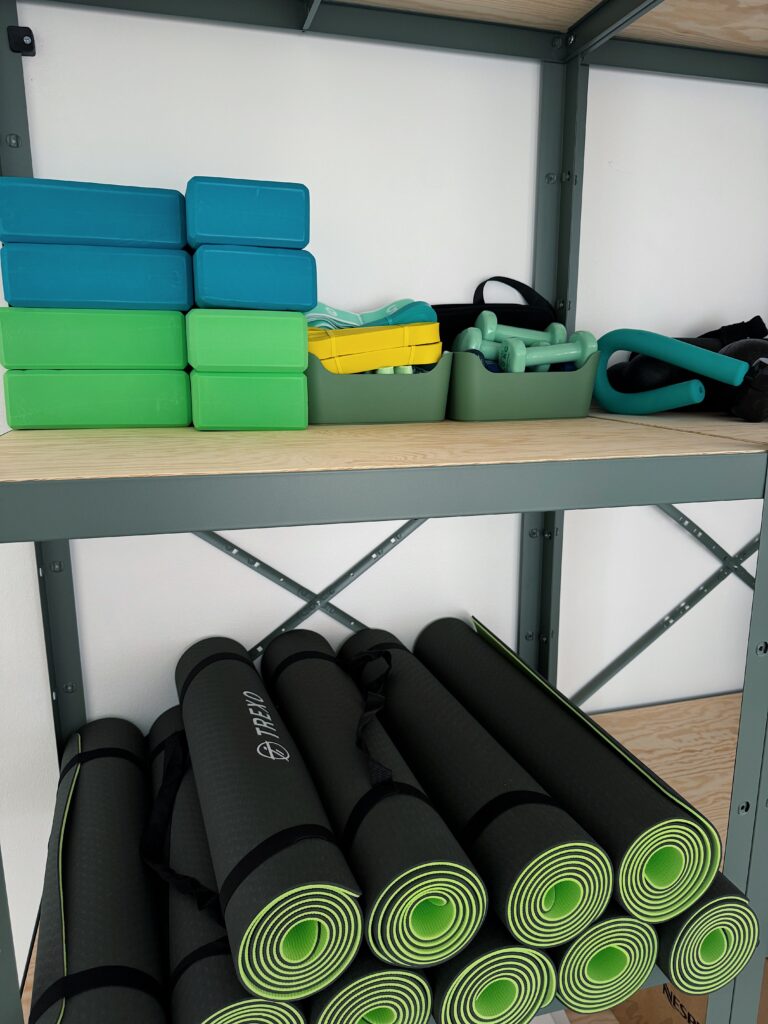 Inventory for trainings in move and flow studio